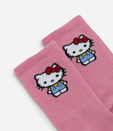 Media Caña Larga en Algodón con Estampado Hello Kitty 4