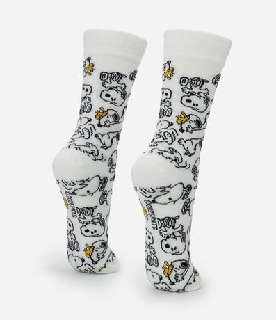 Media Caña Larga en Algodón con Estampado Snoopy 3