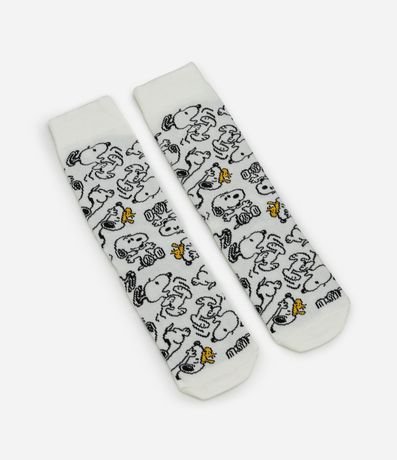 Media Caña Larga en Algodón con Estampado Snoopy 4
