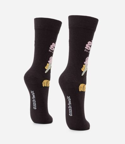 Media Caña Larga en Algodón con Estampado Garfield 3