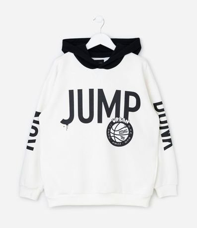 Saco Infantil con Capucha y Estampado Lettering – Talle 5 a 14 años
