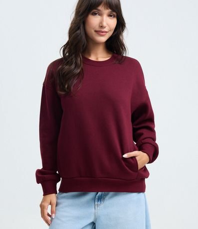 Buzo Básico Cerrado en Algodón con Felpa