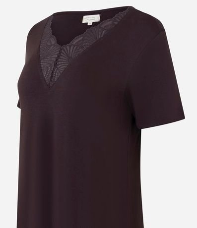 Camisón de Viscosa con Escote V en Encaje 2