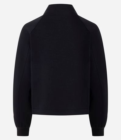 Buzo Regular en Algodón sin Felpa con Cuello Alto 6