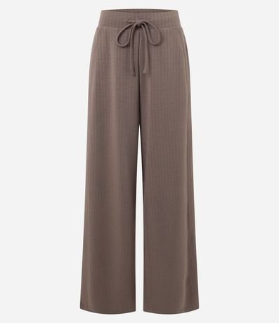 Pantalón Recto Algodón con Lazo en la Cintura 6