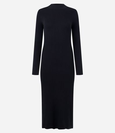 Vestido Long Midi en Punto con Mangas Largas 6