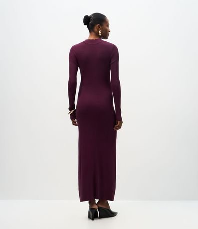 Vestido Long Midi en Punto con Mangas Largas 5