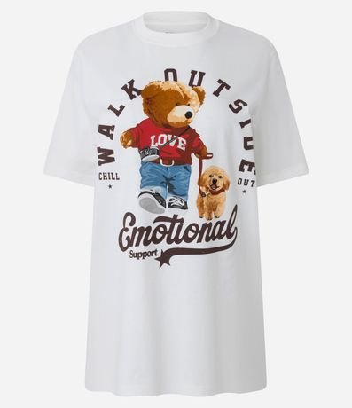 Remera en Algodón con Estampado de Oso Walk Outside 5
