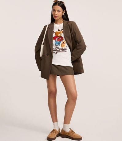 Remera en Algodón con Estampado de Oso Walk Outside 2