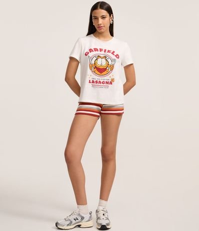 Remera en Algodón con Estampado Garfield Lasagna 2