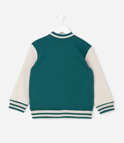 Campera Infantil Bomber en Algodón con Recortes College – Talle 5 a 14 años 2