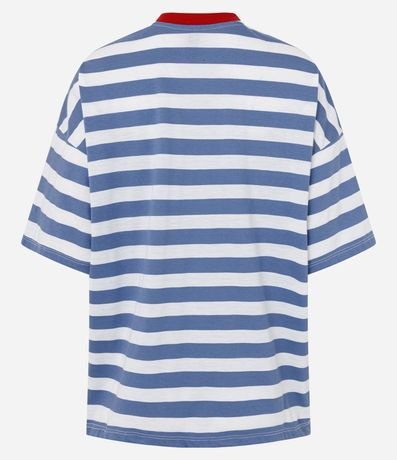 Remera Oversized en Algodón con Rayas Bold 2