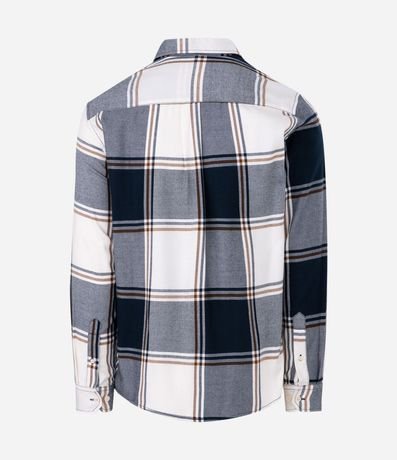 Camisa Manga Larga en Franela con Estampa de Cuadros 5