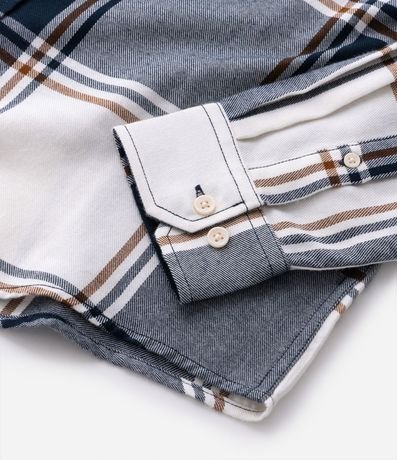 Camisa Manga Larga en Franela con Estampa de Cuadros 7