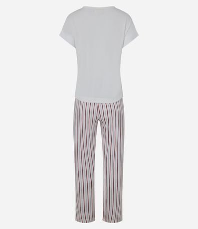 Pijama Largo con Pantalón Rayada 2