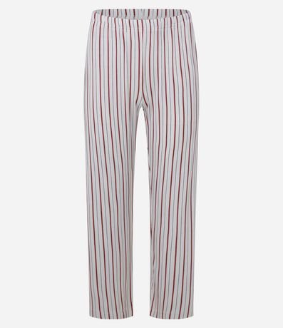 Pijama Largo con Pantalón Rayada 3