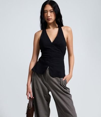 Pantalón Sastre con Pliegues Delanteros y Cinturón con Hebilla 2