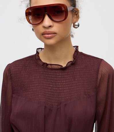 Vestido Corto con Cuello Alto y Pollera Gode 3