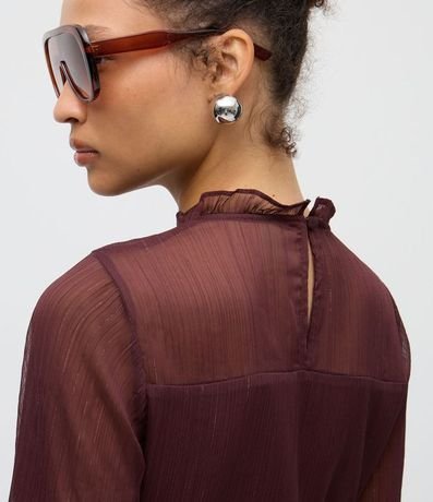 Vestido Corto con Cuello Alto y Pollera Gode 4