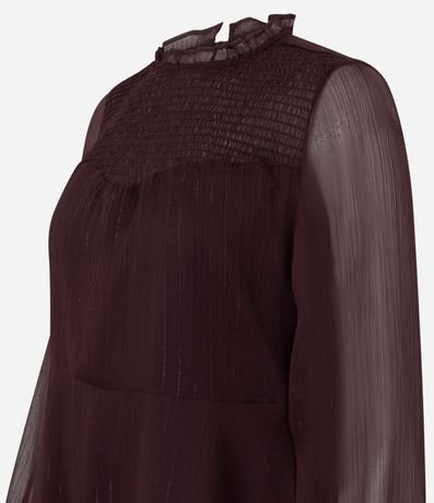 Vestido Corto con Cuello Alto y Pollera Gode 6