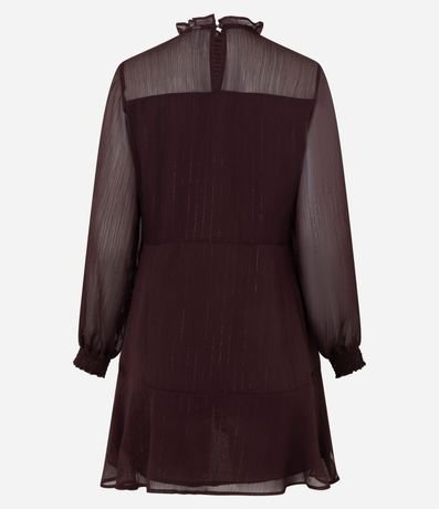 Vestido Corto con Cuello Alto y Pollera Gode 7