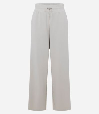 Pantalón Deportivo Recto en Modal con Detalle en Rib 10
