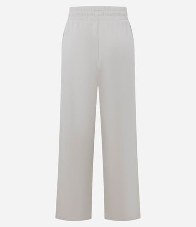 Pantalón Deportivo Recto en Modal con Detalle en Rib 11