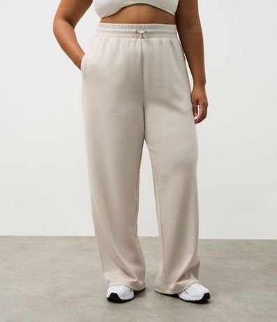 Pantalón Deportivo Recto en Modal con Detalle en Rib 7