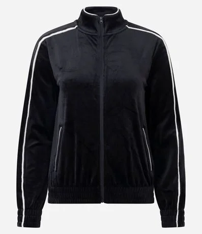 Campera Deportiva en Plush con Piping Contrastante 3