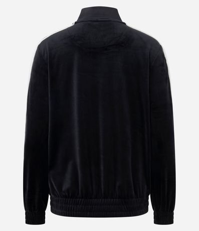 Campera Deportiva en Plush con Piping Contrastante 5