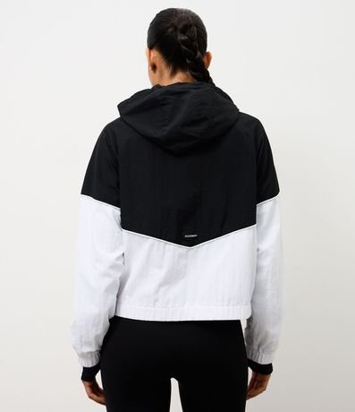 Campera Rompe Viento Bicolor en Laise con Capucha 4