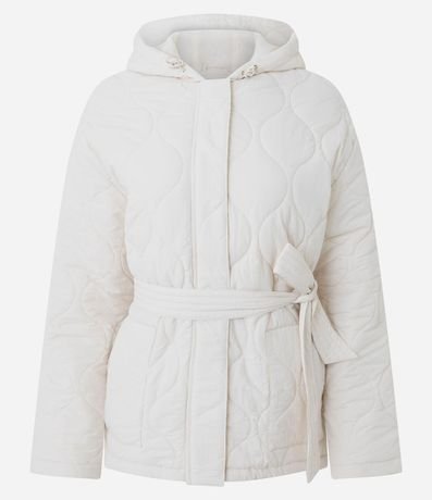 Campera Acolchonada Alargada con Cinturón 5