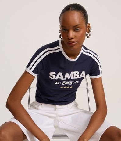 Blusa en Algodón con com Estampado Samba Cura