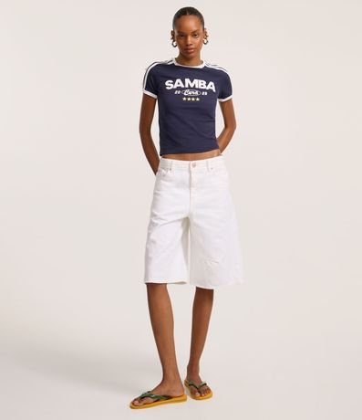 Blusa en Algodón con com Estampado Samba Cura 2