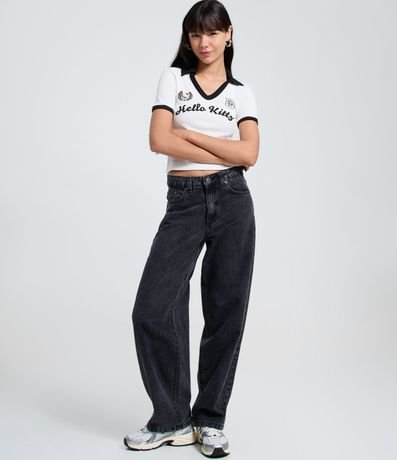 Blusa Polo Manga Corta con Biés Contrastantes Hello Kitty 2