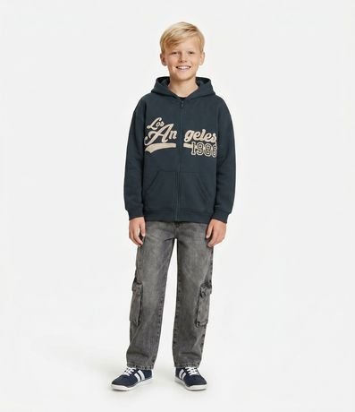 Pantalón Infantil Baggy en Jeans con Bolsillos Cargo – Talle 5 a 14 años
