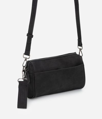 Cartera Pequeña en PU Nobuck con Asa Ajustable