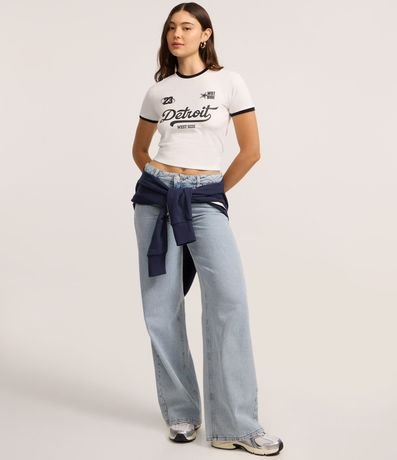 Remera T-shirt en Algodón con Estampado Lettering Detroit 2