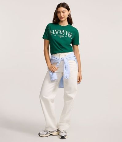 Remera en Algodón con Estampa Lettering Vancouver 2