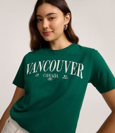 Remera en Algodón con Estampa Lettering Vancouver 3