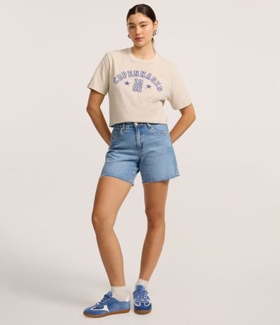 Remera en Algodón con Estampado Lettering Copenhagen 1996 2