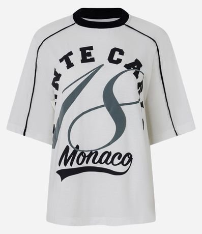 Remera en Algodón con Estampado Lettering Monte Carlo 4