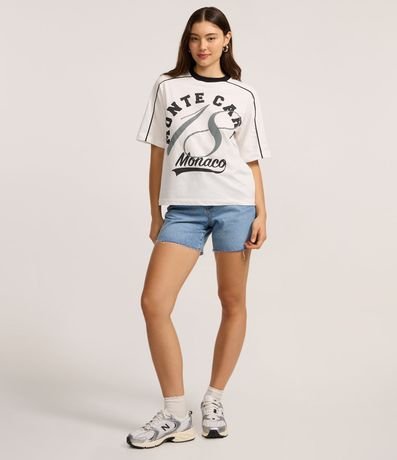 Remera en Algodón con Estampado Lettering Monte Carlo 2
