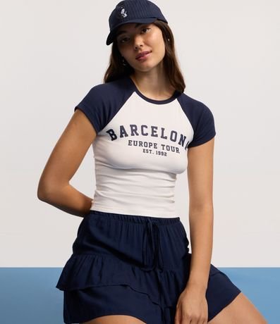 Blusa New T-Shirt en Algodón con Estampado Barcelona 4