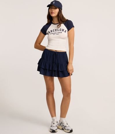 Blusa New T-Shirt en Algodón con Estampado Barcelona 2