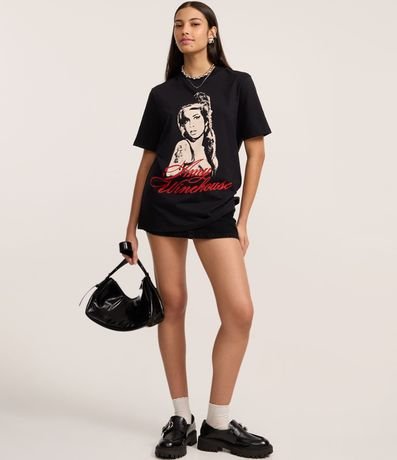 Remera en Algodón con Estampado Amy Winehouse 2