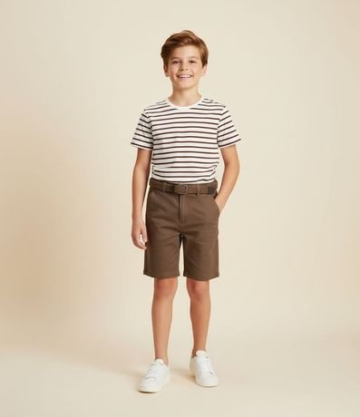 Remera Infantil Rayada en Hilo Teñido - Talle 5 a 14 años