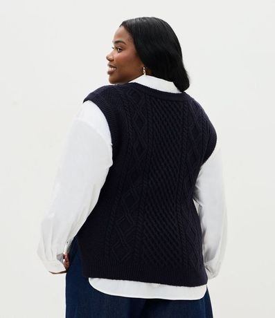 Chaleco Alargado en Punto con Encajes Laterales Curve & Plus Size 2