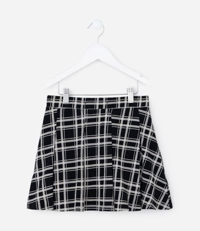 Pollera Infantil en Cotton de Cuadros con Pliegues y Short – Talle 5 a 14 años 2