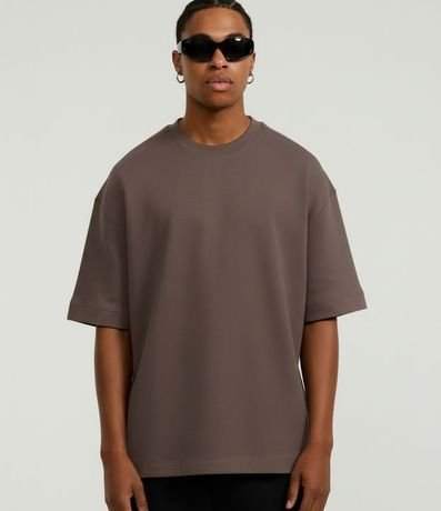 Remera Oversize en Algodón con Sisa Deslocada